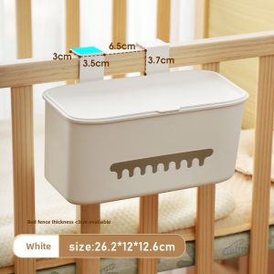 Bedside Hanging Basket Bedside Supporter Baby Crib Hanging Storage Baby Baby Diapers Hanging Bag Fence Diaper-Changing Table Storage Box