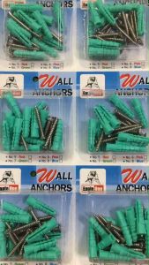 Eagle One พุก ปุ๊ก ปุ๊กพลาสติก พุกPVC พุกพลาสติกพร้อมสกรูเกลียวปล่อย อัดแผง มีเบอร์ #7