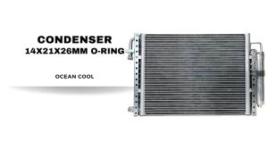 แผงแอร์ 14X21 นิ้ว หนา 26 มิลลิเมตร โอริง แบบพาราเรล พร้อมไดเออร์ CD0211 Condenser parallel flow คอยล์ร้อนรัง แอร์ แผงคอยล์ร้อน