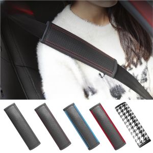 PU Leather Car Seat Belt Shoulder Cover Pad Wear-resistant Non-slip Protective Safety Belt Shoulder Cover Car Interior Accessory