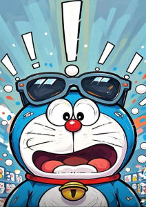 Bandai | Cute Cartoon Doraemon DIY Oil Painting By Number Modern Wall Decor for Living Room Bedroom Home Decor Gift No Frame