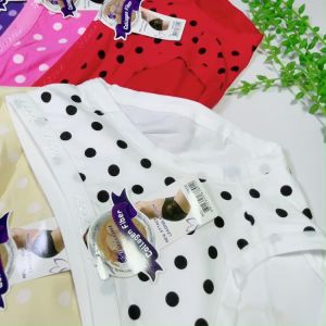 Combo 10 quần lót quần chíp Nữ cotton (8051)  Size :38 - 48 Kg lưng cạp vừa họa tiết chấm bi mềm mịn co dãn 4 chiều mặc siêu êm.  - Đồ Lót Quỳnh Anh