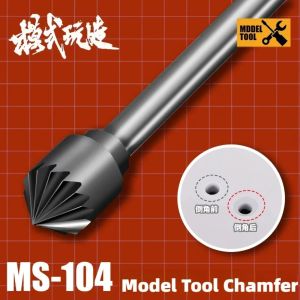 Round Hole Tungsten Steel Chamfering Tool Alloy MSWZ MS104 for Gundam Gunpla GK DIY Model Making Tool Multi-edge Pointed Tip Sharp Model Drilling Tool