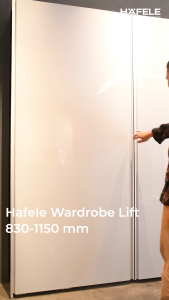 Hafele Wardrobe Lift Gantungan Baju Tarik Lemari Coklat 83-115 cm / 10Kg