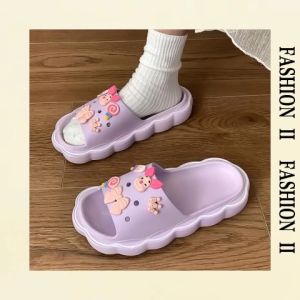 YaKo กระแสมาแรง💋 รองเท้าแตะแฟชั่น รองเท้าแฟชั่นหัวโตงานดีใส่สบายพื้นนุ่มากค่ะสาว มีตัวติดสุดน่ารักน้องกระต่ายสายหวานโดนใจ