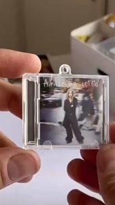 5pcs Blank Album Mini CD Case Key Chain For DIY Backpack Hanging Decor