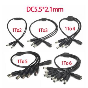 JCD | 1PC DC 5.5mm * 2.1mm Cáp Chia Nguồn Từ Nam Sang Nữ - Đầu Nối Bộ Chuyển Đổi Nguồn Điện Cho Dải Đèn LED CCTV