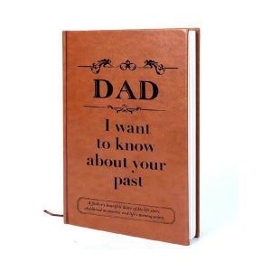 Fathers Day Leather Notebook Dad I Want to Hear Your Story Simple Cover Pattern Creative Trend Binding Notebook