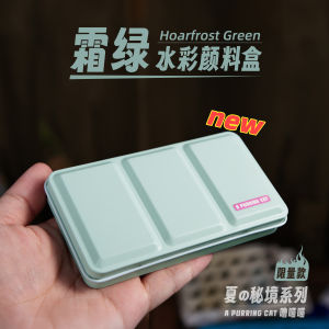 Portable Three-Fold Iron Box Flat Bottom Painting Palette Solid Color Watercolor Paints Art Supplies Field Sketching Box