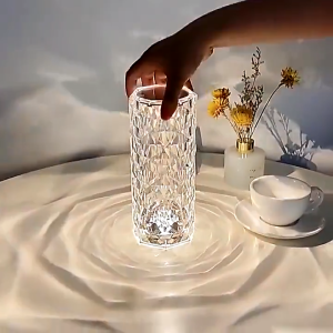 Lampu Hias Dekorasi Meja Crystal 16 Warna / Lampu Kristal Rose / Lampu Tidur Aesthetic Sensor