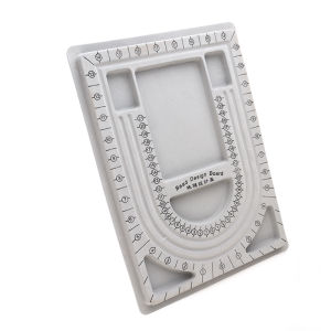 Flocked Bead Tray Board Design Plate Bracelet Measuring Tool Organizer Tray WorkBenches For DIY Jewelry Making Tools Accessories