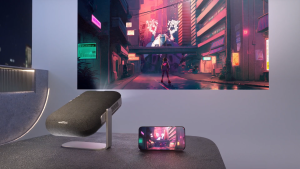 M1X - ViewSonic 360 LED Lumens Smart LED Portable Projector with Harman Kardon Speakers​