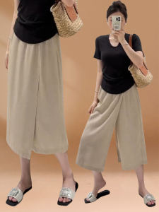 Quần Ống Rộng Cạp Cao Phong Cách Mới Mùa Hè 2025 Quần Dài Thường Ngày Nữ Dáng Rộng Thoải Mái Chất Liệu Khác Dài Đến Mắt Cá Chân