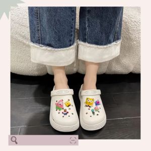 TKGirl ส่งเร็ว ทันใช้ ✈️ รองเท้าแฟชั่นผญ รองเท้ารัดส้น รองเท้าหัวโต รุ่นนี้ทรงสวย พื้นหนา วัสดุยาง EVA นิ่ม น้ำหนักเบาสุดๆ รองเท้าหัวโตราคาถูก แถมตัวติดด้วยน๊า 📌