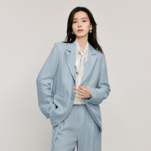 INMAN | Turn-down Collar Linen Suit Jacket for Women