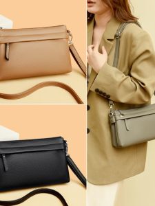 กระเป๋าสะพายข้างหนังนิ่มสำหรับคุณแม่วัยกลางคน กระเป๋าสะพายข้างแบบลำลอง กระเป๋าสะพายข้างแบบสะพายข้างสำหรับผู้หญิง กระเป๋าสะพายข้าง PU กระเป๋าสะพายข้างแฟชั่นฤดูใบไม้ผลิ 2025