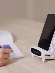 Portable Mini Chair Wireless Charger Desk Mobile Phone Holder Fast Charging Stand foriPhone 12/13/14/15 Samsung Xiaomi 30W Phone Fast Charging Station Charger Stand with Music