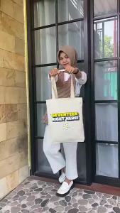 Kpop Seventeen BTS NCT Tote Bag Cotton Twill Aesthetic Zipper Tote Bag