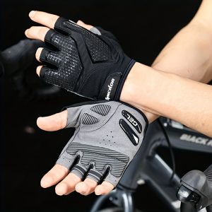 Summer New Semi Finger Men and Women Cycling Outdoor Sports Liquid Silicone Breathable Sports Bike Fitness Riding Gloves