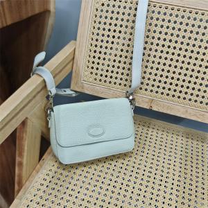 Top Layer Cowhide Leather Fashionable Compact Square Bag Single Shoulder Ladies Purse Simple Stylish Versatile Autumn Winter Handbag