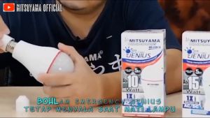 Bohlam Emergency JENIUS MS E3950 50W + BATERAI Lampu Emergency LED 50 watt Mitsuyama (MS-E3950)