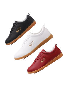 Womens Genuine Leather Tai Chi Shoes Spring Autumn Martial Arts Eight Piece Silk Bottom Training Shoes Mens Tai Chi Sports Training Shoes