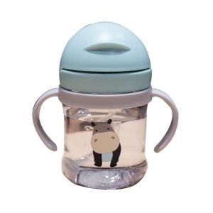 Baby Feeding Cup with Straw Children Learn Feeding Drinking Bottle Kids Training Cup With Straw Taza De Bebe 250ml