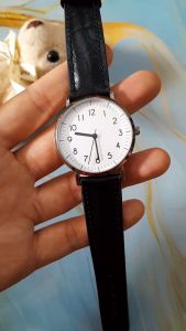 Đồng hồ nữ mặt to nattito size:36mm dây da second hand si nhật- đã qua sử dụng