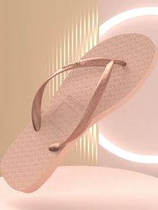 Hotmarzz Womens Flip Flops Summer Couples Beach Slipper Anti-Slip Solid Color Flip-flops Rubber Slippers