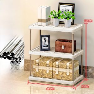 Kitchen Bathroom Toilet Plastic Storage Rack Multi-layer Floor-standing Washbasin Shelf Living Room Handwashing Stand