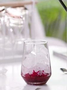 Delisoga Transparent glass juice water glass teacups drinking water glass (1pc/6pcs) CB ES7018-1❣️