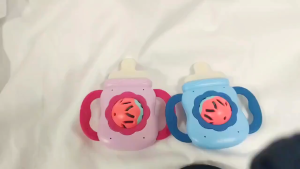 Baby Teether Bottle Silicone Chewing Toy Sensory Teether Rattle Baby Hand Toys Baby Toys Mainan Bayi