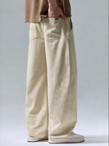 Wood soon | Retro Simple Casual Pants Cotton Loose Straight