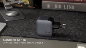 Vention อะแดปเตอร์ชาร์จเร็วแบบพับได้ Gan 70W สำหรับ MacBook iPad iPhone 17 16 15 14 Pro Max Samsung S25 S24 Ultra