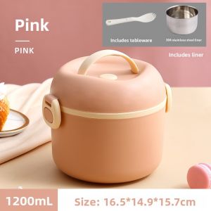 FSJP | Double-Layer Round Sectional Large-Capacity Microwavable Lunch Box