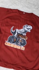 SUMMER88 Atasan Kaos Laki-Laki Lengan Pendek Motif Warna Marun Size 1-10 Tahun Bahan Spandek Soft