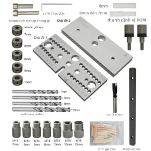 Bộ Dụng Cụ Đục Lỗ Gỗ 3 Trong 1 Có Thể Điều Chỉnh Hướng Dẫn Khoan Tenon Puncher Định Vị Cho Đồ Nội Thất Nghề Mộc Thép Carbon Cao