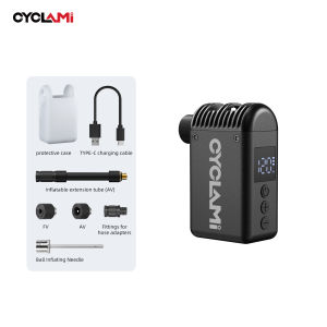 CYCLAMI 120 PSI A2-Mini Alloy Portable Bike Electric Pump 500mAh Fast High Air Compressor for Road MTB Schrader Presta Tire