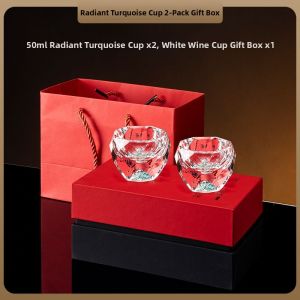 FLOWER MOO | Gold Leaf Design Crystal Glass Shot Glass 50ml