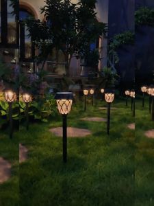 ไฟปักสนาม พลังงานแสงอาทิตย์โซล่าเซลล์ ไฟ LED ไฟทาง (แสงไฟสีวอม)