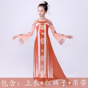 Elegant Classical Dance Performance Outfit Womens Shawl Costume Tunic Top Skirt Set Dance Practice Uniforms Polyester