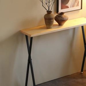 Solid Wood Entrance Console Console Tables Wall Bar Several Table Iron Home Super Narrow Corridor Table
