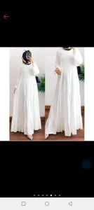 gamis putih polos model terbaru 2024 model kekinian