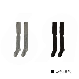 ถุงเท้าข้อสูงผ้าฝ้ายเนื้อนุ่มสำหรับผู้หญิง ทรงสลิมฟิต ระบายอากาศได้ดี ป้องกันการหลุดร่วง ถุงเท้าข้อสูงสำหรับฤดูร้อน