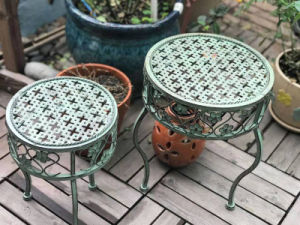 Vintage Rustic Metal Style Plant Stand