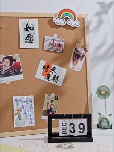 Cork Boards for Walls with Wooden Frame Double Sided Office Board for Wall Organizer Bulletins Board Decorative Hanging Pin Board for School Home & Office Memo Board
