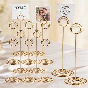 36/12pc Place Card Holder Photo Clip Stand Memo Note Holder Wedding Table Number Name Sign Metal Rack Birthday Party Desk Decor