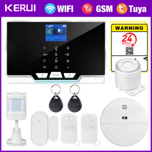 KERUI | KERUI G20 Tuya Smart Home Wifi GSM Alarm System with Motion Detector Door Sensor 433Mhz Wireless for House Security Protection