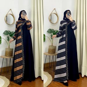 (cod) 27gadih //gamis motif //payet terbaru // kekinian // edisi aludra // produk // amore by ruby