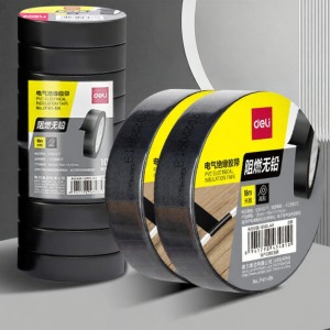 deli | High Adhesion Strong Resilient PVC Waterproof Flame Retardant High-Temperature-Resistant Insulation Tape